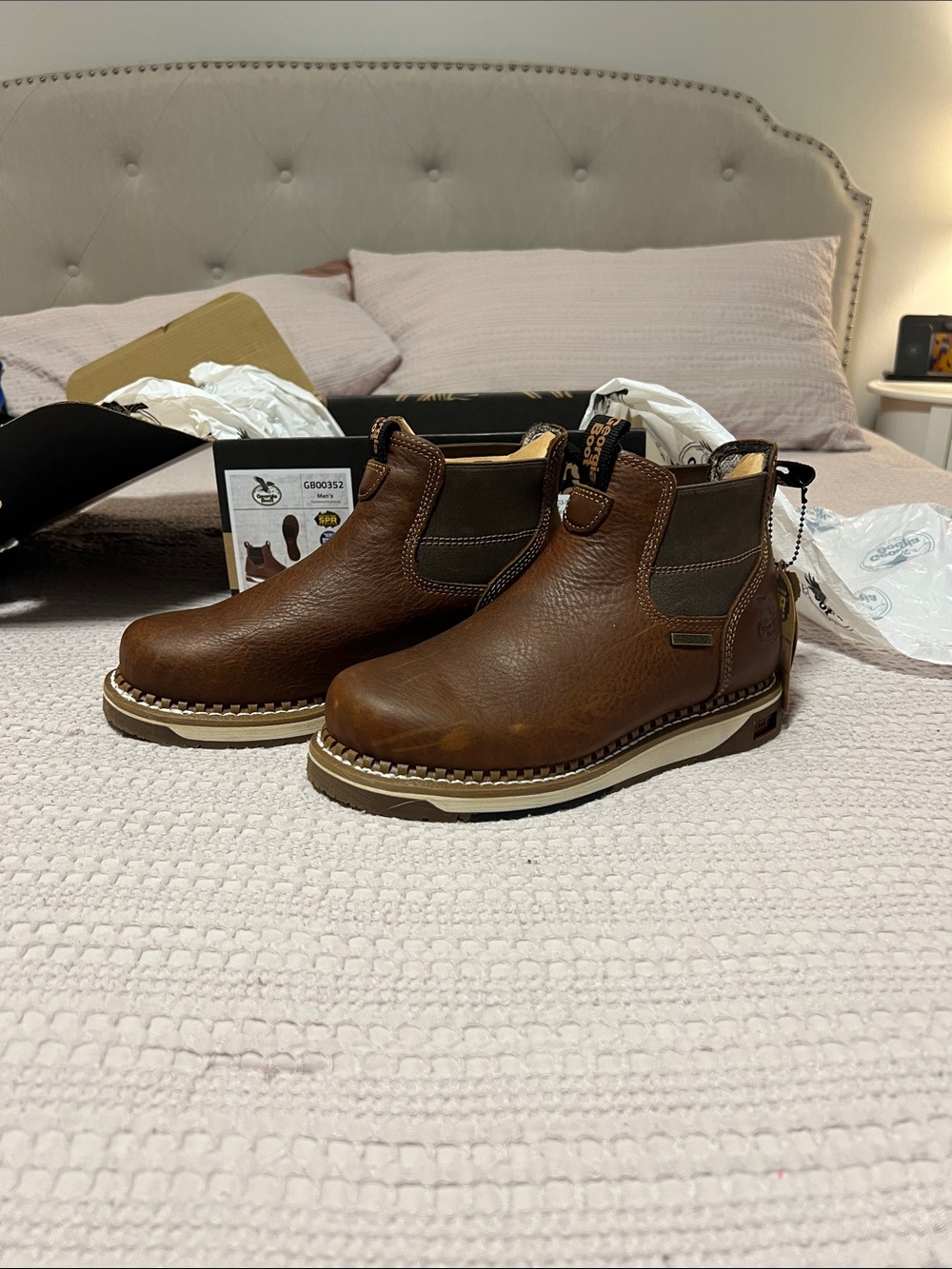 NWT/In box Georgia Boot Brown Leather Work Boots